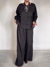 Load image into Gallery viewer, Women Plain Satin Three-pieces Set