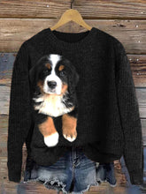 Load image into Gallery viewer, Bernese Mountain Dog Plush Cozy Knit Sweater