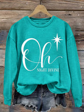 Load image into Gallery viewer, Women&#39;s Christmas Oh Night Divine Casual Long Sleeve Sweatshirt