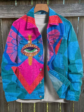 Load image into Gallery viewer, Vintage Print Casual Denim Jacket