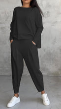 Load image into Gallery viewer, Casual Round Neck Long Sleeve Two Piece Suit