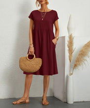 Load image into Gallery viewer, 🔥 50% OFF Summer Last Sale  🔥Women's Short Sleeve Cotton And Linen Dress-