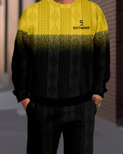 Load image into Gallery viewer, Men&#39;s Textured Jacquard Round Neck Casual Sports Set  007