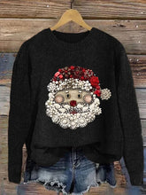 Load image into Gallery viewer, Women's Jewelry Santa Print Casual Sweatshirt