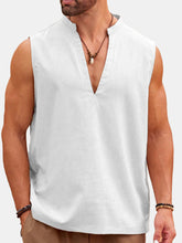 Load image into Gallery viewer, Men's Summer Solid Color Comfortable V-neck Sleeveless Shirt