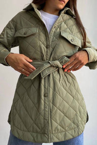 Casual Solid Bandage Patchwork Turndown Collar Outerwear