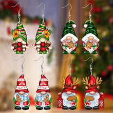 Load image into Gallery viewer, Women's Elk Horn Dwarf Bearded Acrylic Christmas Earrings