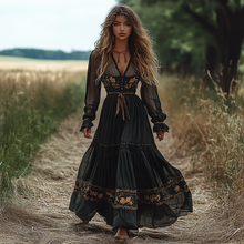 Load image into Gallery viewer, Women's Elegant Bohemian Pastoral Style Maxi Long Dress
