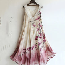 Load image into Gallery viewer, Vintage Cherry Blossom Floral Lace Gradient Art Comfy Tank Dress df3f