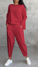 Load image into Gallery viewer, Casual Round Neck Long Sleeve Two Piece Suit