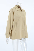 Load image into Gallery viewer, Casual Street Solid Color Pocket Buttons Turndown Collar Outerwear