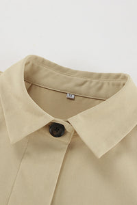 Casual Street Solid Color Pocket Buttons Turndown Collar Outerwear