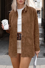 Load image into Gallery viewer, Casual Street Solid Color Pocket Buttons Turndown Collar Outerwear