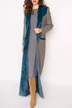 Load image into Gallery viewer, Casual Street Plaid Patchwork Contrast Turndown Collar Outerwear