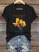 Load image into Gallery viewer, 🙏💔praying For Texas.🙏women's Texas Stronger Together Rising Above The Water Print T-shirt