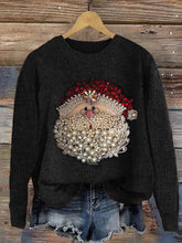 Load image into Gallery viewer, Christmas Santa Claus Jewel Art Cozy Knit Sweater