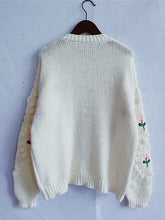 Load image into Gallery viewer, Women&#39;s Casual Crochet Embroidery Pearl Button Cardigan Sweater