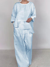 Load image into Gallery viewer, Women Plain Satin Three-pieces Set