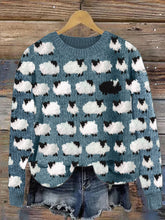 Load image into Gallery viewer, Vintage Fuzzy Sheep Fleece Knit Cozy Sweater