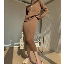 Load image into Gallery viewer, Retro Western Style Sweater And Skirt Two-Piece Set