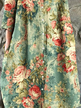 Load image into Gallery viewer, Women's  Floral Art Print Elegant Simple  Cotton Shirt Dress