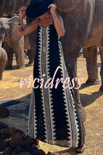 Load image into Gallery viewer, Take A Trip Ethnic Print Backless A-line Maxi Dress