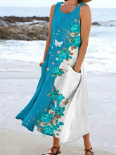 Load image into Gallery viewer, Women's Floral Resort Tank Top with Pockets