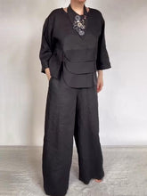Load image into Gallery viewer, Women Plain Satin Three-pieces Set