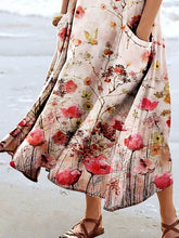 Load image into Gallery viewer, Women's Floral Art Print Pocket Casual Resort Comfort Maxi Dress
