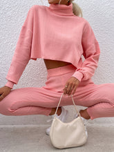 Load image into Gallery viewer, High-neck short casual two-piece set