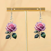 Load image into Gallery viewer, Women's Rose Flower Earrings