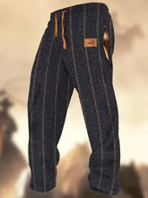 Load image into Gallery viewer, Men&#39;s Retro Country Elk Logo Twill Wool Stretch Casual Sweatpants