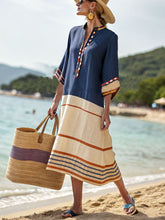 Load image into Gallery viewer, Women'S Loose Striped Print Dress