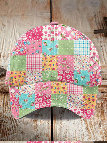 Vintage Contrast Floral Boho Baseball Cap