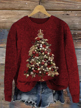 Load image into Gallery viewer, Elegant Christmas Tree Jewel Art Cozy Knit Sweater
