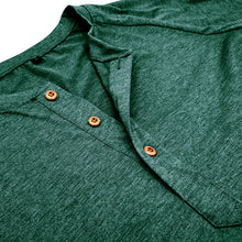 Load image into Gallery viewer, Men's Cotton Solid Henley Long Sleeve Top