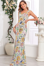 Load image into Gallery viewer, Evening Gown Gold Sequin V Neck Sleeveless Sheath Maxi Dress