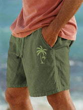 Load image into Gallery viewer, Men's Hawaiian Coconut Print Beach Shorts