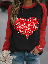 Load image into Gallery viewer, Women's Love Heart Print Casual Crewneck Sweatshirt
