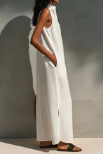 Load image into Gallery viewer, Women's Minimalist Sleeveless Maxi Dress With Cutout Neckline