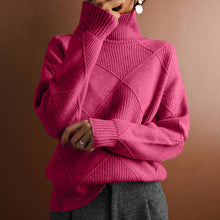 Load image into Gallery viewer, Loose Turtleneck Warm Sweater Solid Color Knitted Sweater