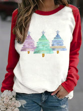 Load image into Gallery viewer, Women's Merry Christmas Tree Print Casual Sweatshirt