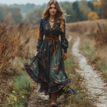 Load image into Gallery viewer, Women's Elegant Bohemian Pastoral Style Maxi Long Dress