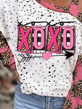 Load image into Gallery viewer, Women's Valentine's Day XOXO Off-Shoulder Balloon Sleeve Top