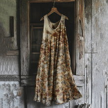Load image into Gallery viewer, Vintage Rust Dyed Art Tank Midi Dress f897