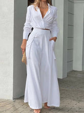 Load image into Gallery viewer, Women's Solid Color Simple Two Piece Set