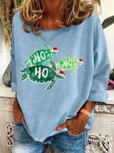 Load image into Gallery viewer, Women&#39;s Christmas Turtle Print Casual Sweatshirt