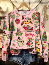 Load image into Gallery viewer, Women's Christmas Retro Old Fashion Vintage Scenes Print Casual Hoodie Sweatshirt