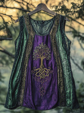 Load image into Gallery viewer, Boho Viking Tribal Celtic Knot Life Of Tree Patchwork Art Sleeveless Tank Top