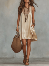 Load image into Gallery viewer, Effortlessly Create A Bohemian Layered Look With A Midi Dress And Striped Top Set